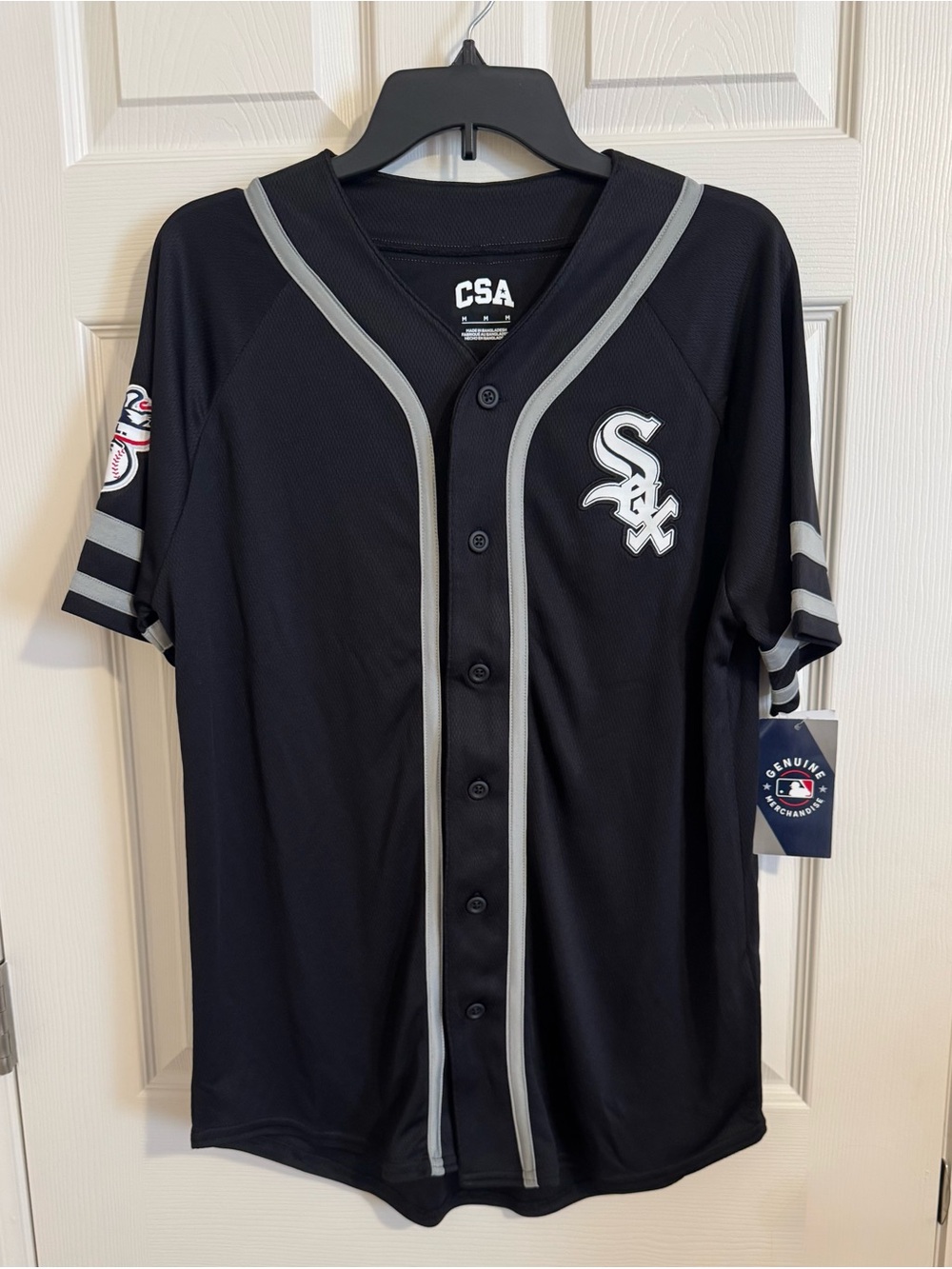 Genuine Merchandise CSA Chicago White Sox Black and Gray Button-Up Jersey